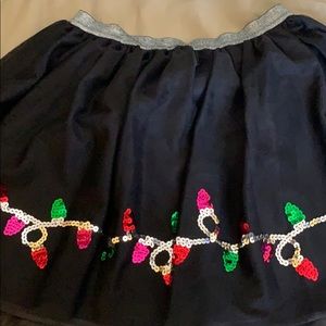 Girls sequined holiday skirt